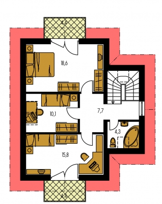 Grundriss des Obergeschosses - PREMIER 67